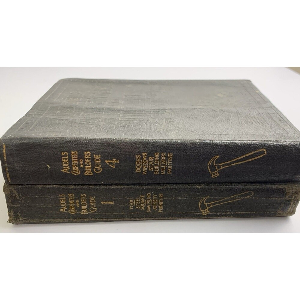 Audels Carpenters and Builders Guide Antique Books 1923 Vol 1 & 4